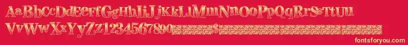 Visualmagnets Font – Yellow Fonts on Red Background