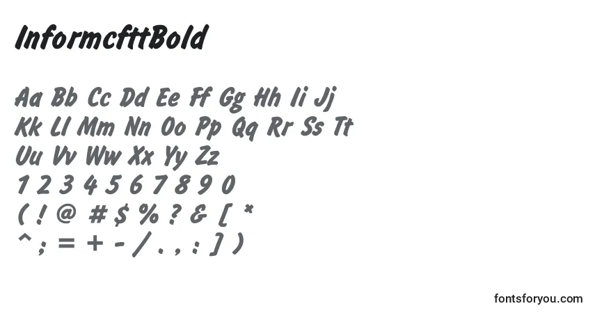 A fonte InformcfttBold – alfabeto, números, caracteres especiais
