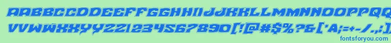 Nuevopassionacadital Font – Blue Fonts on Green Background