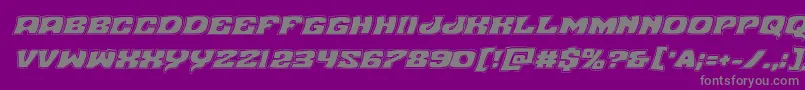 Nuevopassionacadital Font – Gray Fonts on Purple Background