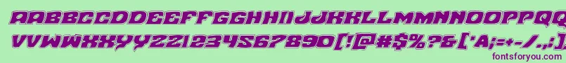 Nuevopassionacadital Font – Purple Fonts on Green Background