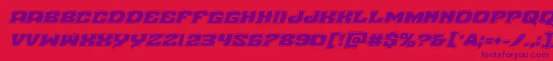 Nuevopassionacadital Font – Purple Fonts on Red Background