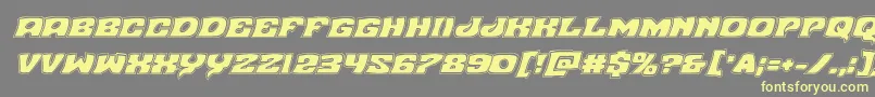 Nuevopassionacadital Font – Yellow Fonts on Gray Background