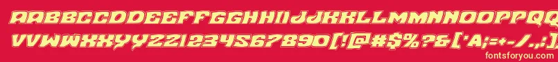 Nuevopassionacadital Font – Yellow Fonts on Red Background