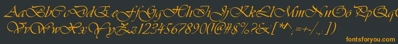 Viva Font – Orange Fonts on Black Background