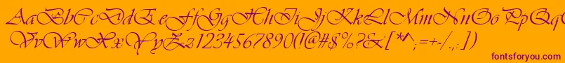 Viva Font – Purple Fonts on Orange Background