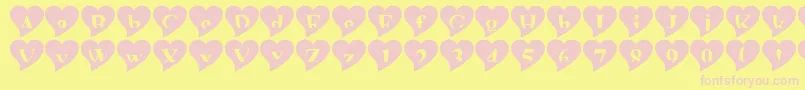 Mashyval Font – Pink Fonts on Yellow Background