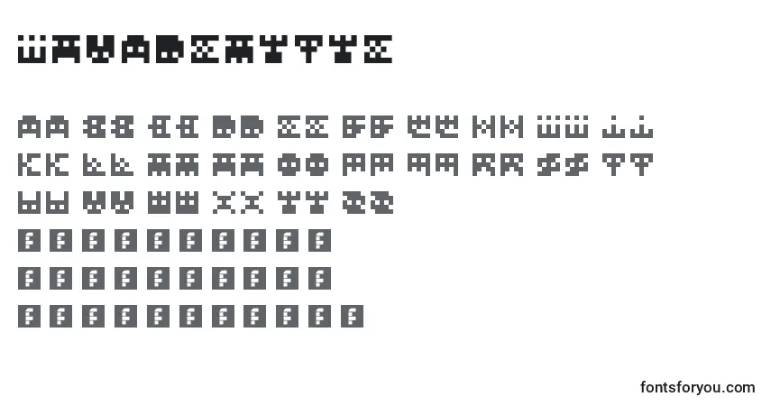 Fuente Invademytye - alfabeto, números, caracteres especiales