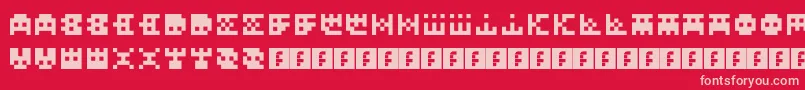 Invademytye Font – Pink Fonts on Red Background