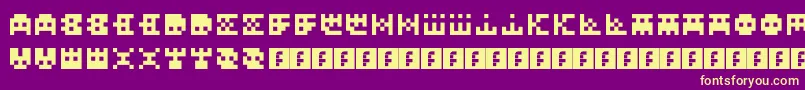 Invademytye Font – Yellow Fonts on Purple Background
