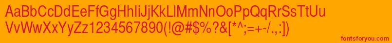 Bastionc Font – Red Fonts on Orange Background
