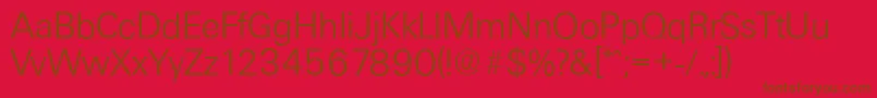 UltimateserialLightRegular Font – Brown Fonts on Red Background