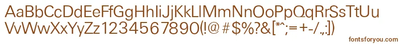 UltimateserialLightRegular Font – Brown Fonts on White Background