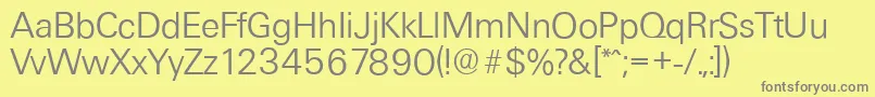 UltimateserialLightRegular Font – Gray Fonts on Yellow Background