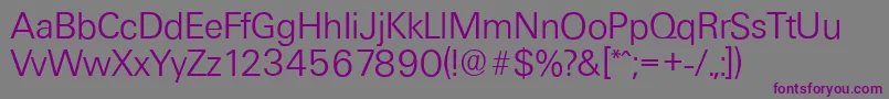 UltimateserialLightRegular Font – Purple Fonts on Gray Background