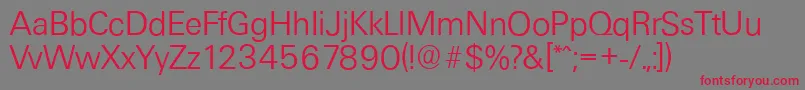 UltimateserialLightRegular Font – Red Fonts on Gray Background