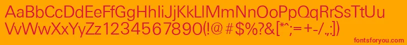 UltimateserialLightRegular Font – Red Fonts on Orange Background