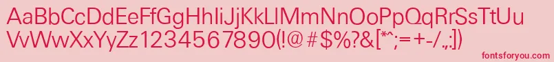 UltimateserialLightRegular Font – Red Fonts on Pink Background
