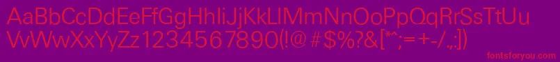 UltimateserialLightRegular Font – Red Fonts on Purple Background