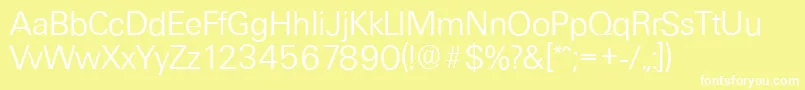 UltimateserialLightRegular Font – White Fonts on Yellow Background