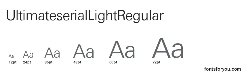Размеры шрифта UltimateserialLightRegular