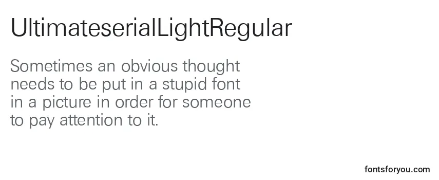UltimateserialLightRegular Font