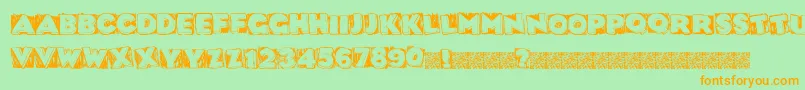 Datbox Font – Orange Fonts on Green Background