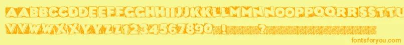 Datbox Font – Orange Fonts on Yellow Background