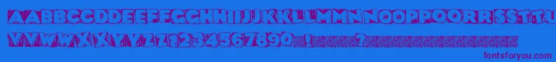 Datbox Font – Purple Fonts on Blue Background