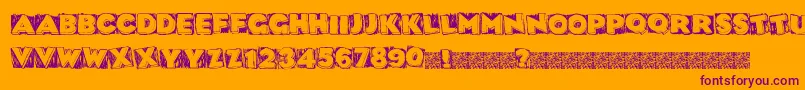 Datbox Font – Purple Fonts on Orange Background