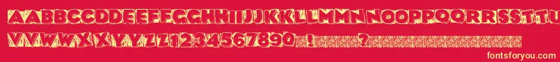 Datbox Font – Yellow Fonts on Red Background