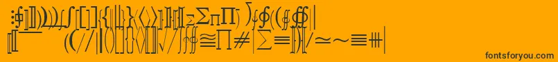 Шрифт QuantapifivesskRegular – чёрные шрифты на оранжевом фоне