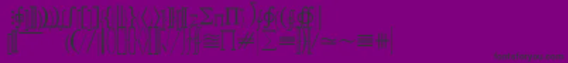 フォントQuantapifivesskRegular – 紫の背景に黒い文字