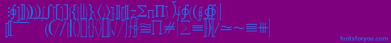 QuantapifivesskRegular-fontti – siniset fontit violetilla taustalla
