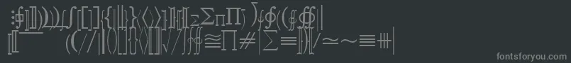 フォントQuantapifivesskRegular – 黒い背景に灰色の文字