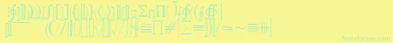 QuantapifivesskRegular Font – Green Fonts on Yellow Background