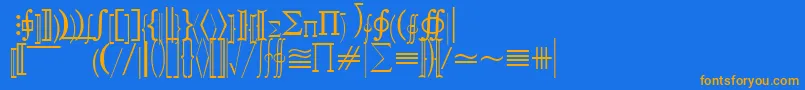Шрифт QuantapifivesskRegular – оранжевые шрифты на синем фоне