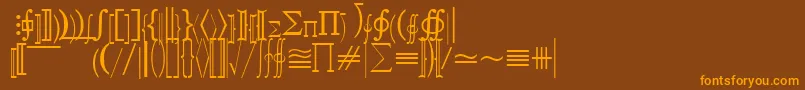 fuente QuantapifivesskRegular – Fuentes Naranjas Sobre Fondo Marrón