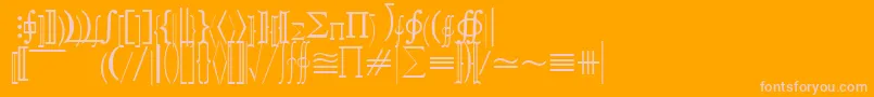 QuantapifivesskRegular Font – Pink Fonts on Orange Background
