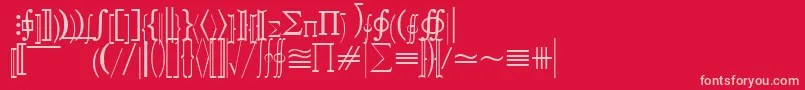 QuantapifivesskRegular Font – Pink Fonts on Red Background