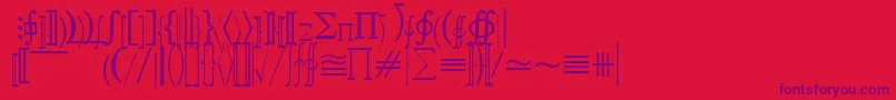 QuantapifivesskRegular-Schriftart – Violette Schriften auf rotem Hintergrund