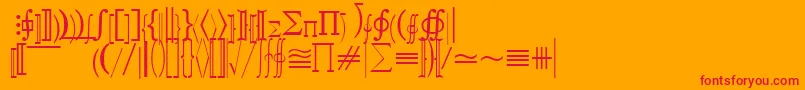 QuantapifivesskRegular Font – Red Fonts on Orange Background