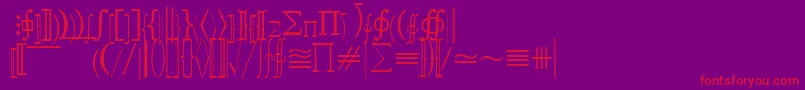 QuantapifivesskRegular Font – Red Fonts on Purple Background