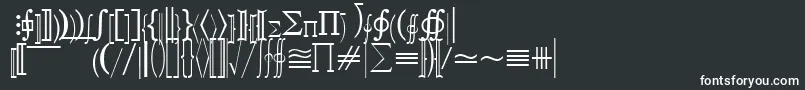 Fonte QuantapifivesskRegular – fontes brancas em um fundo preto