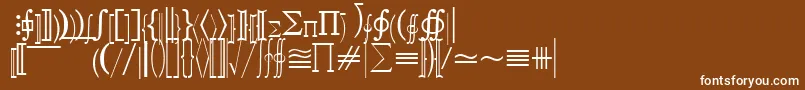 フォントQuantapifivesskRegular – 茶色の背景に白い文字