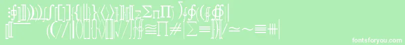 フォントQuantapifivesskRegular – 緑の背景に白い文字
