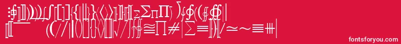 QuantapifivesskRegular Font – White Fonts on Red Background