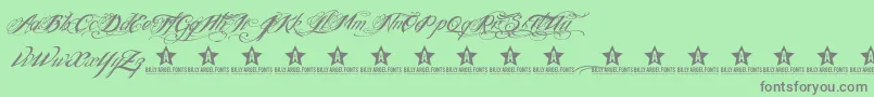 Inkitmt Font – Gray Fonts on Green Background