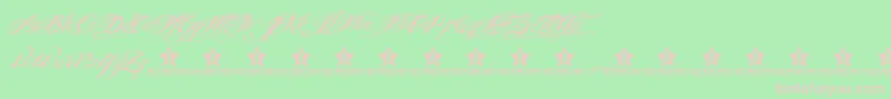 Inkitmt Font – Pink Fonts on Green Background