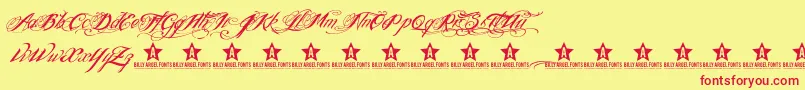 Inkitmt Font – Red Fonts on Yellow Background